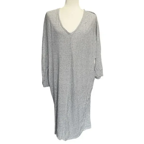 chinese dress ladies 'Adrien' Linen Stripe Midi Dress